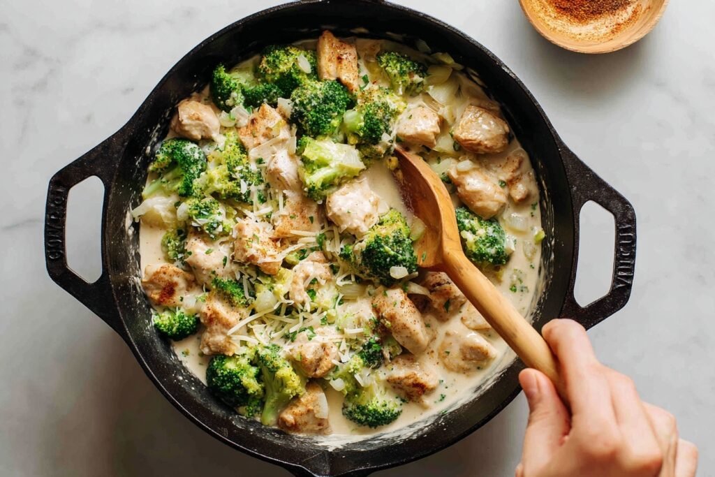 Creamy Chicken Broccoli Skillet 2