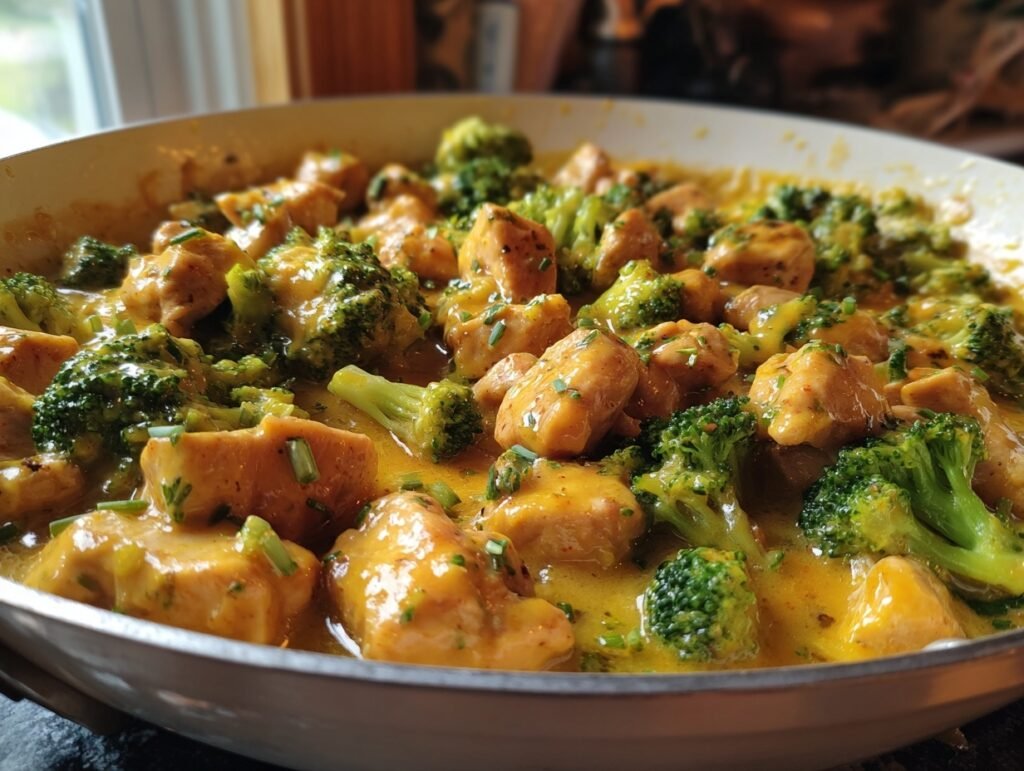 Creamy Chicken Broccoli Skillet 3