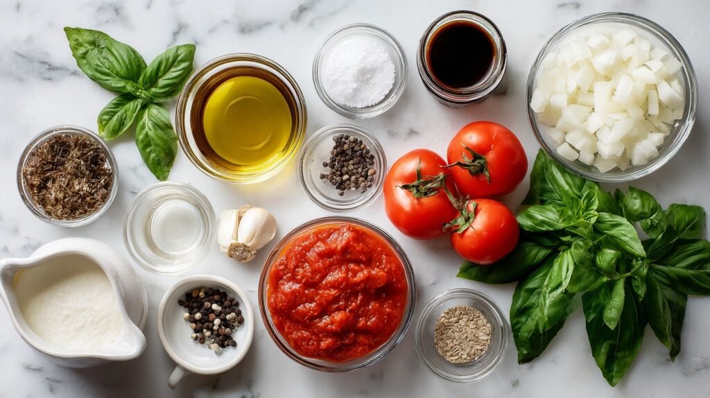 Easy Creamy Tomato Basil Soup Recipe Under 30 Min 1 Creamy Tomato Basil Soup 1