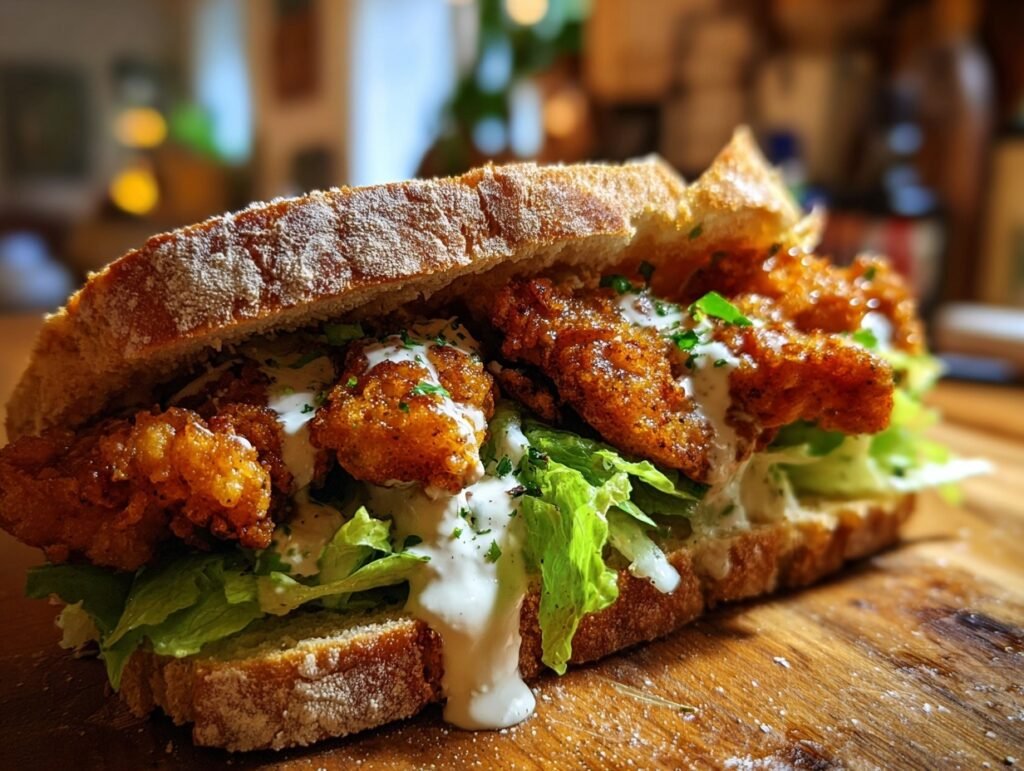 Crispy Chicken Caesar Sandwich