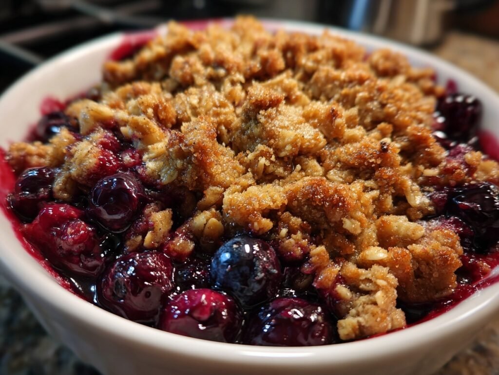 Easy Blueberry Crisp 3