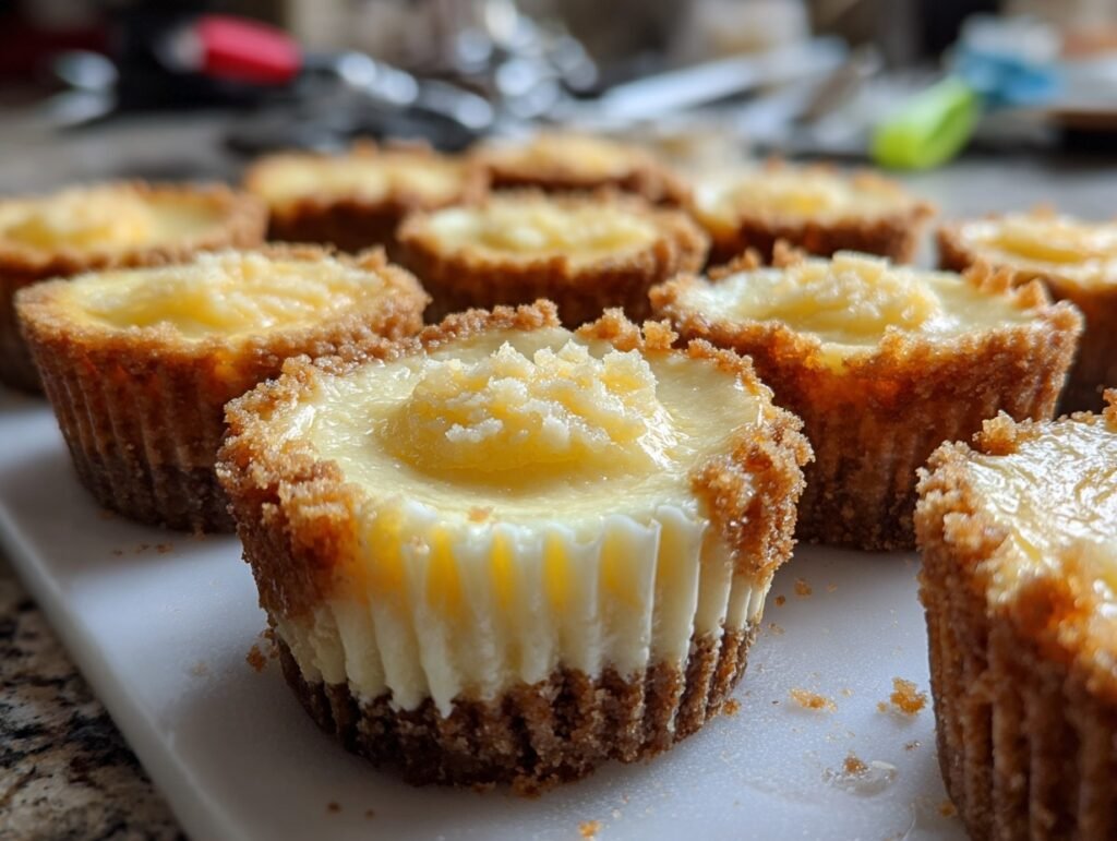 Easy No Bake Mini Cheesecakes Graham Cracker Crust 3 Easy Mini Cheesecakes 3