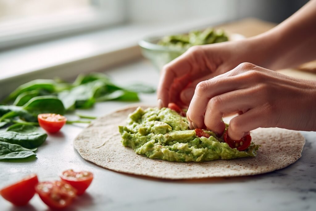 Healthy Chicken Avocado Wrap 2