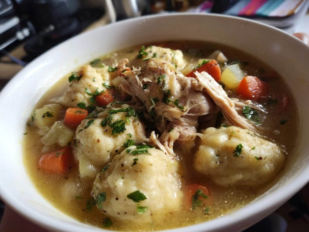 Healthy Chicken Dumplings Soup