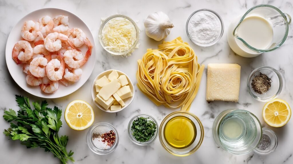 Healthy Shrimp Alfredo 1