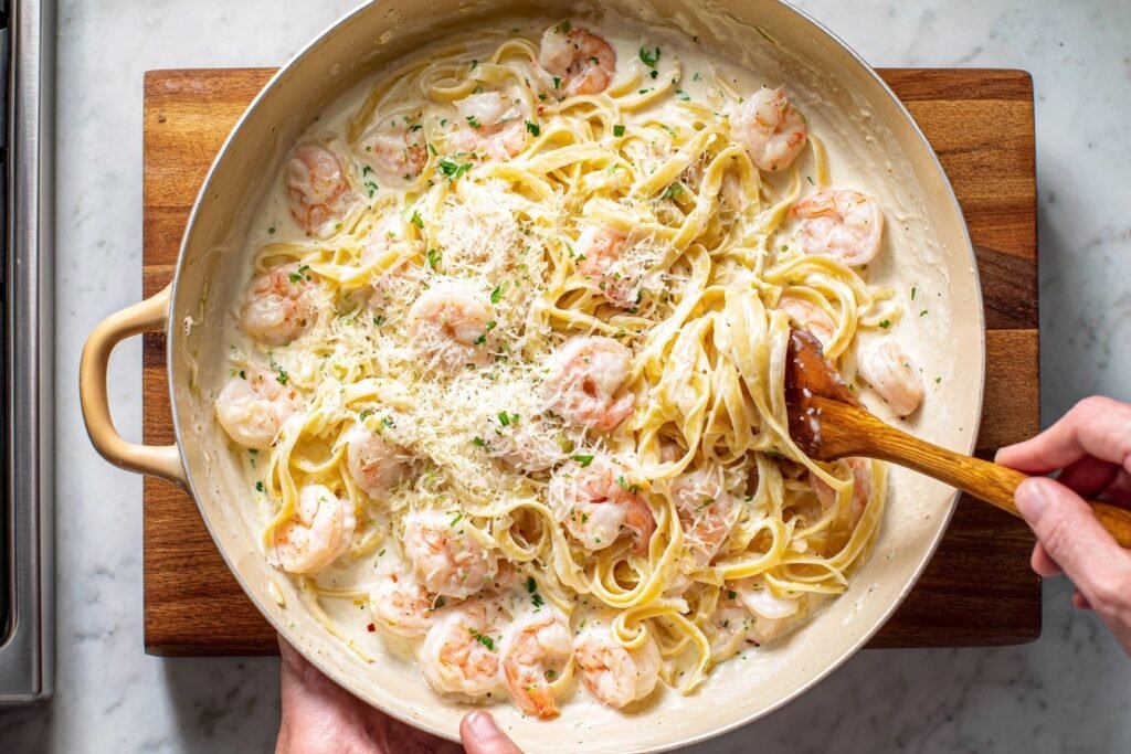 Healthy Shrimp Alfredo 2