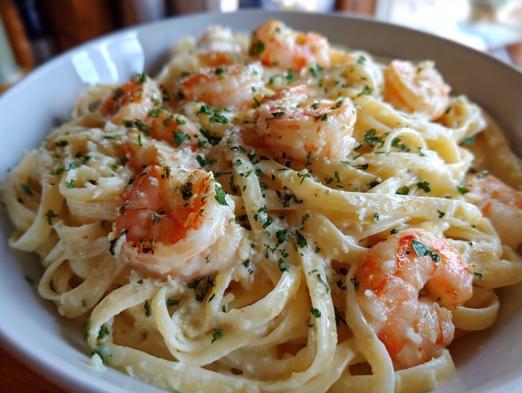 Healthy Shrimp Alfredo 3