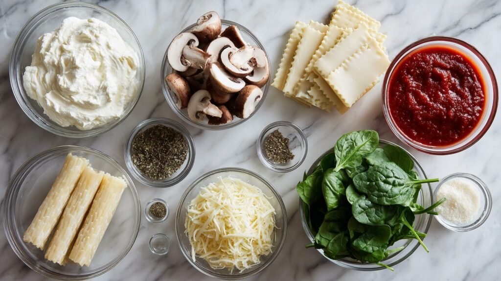 Healthy Creamy Mushroom Spinach Lasagna Easy Veggie Dinner 1 Healthy Vegetarian Lasagna 5