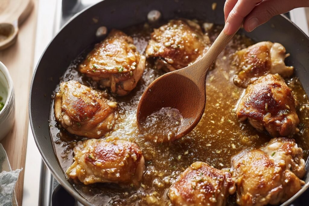 Easy One-Pan Honey Garlic Chicken Thighs 30 Min Dinner 2 Honey Garlic Chicken Thighs 2