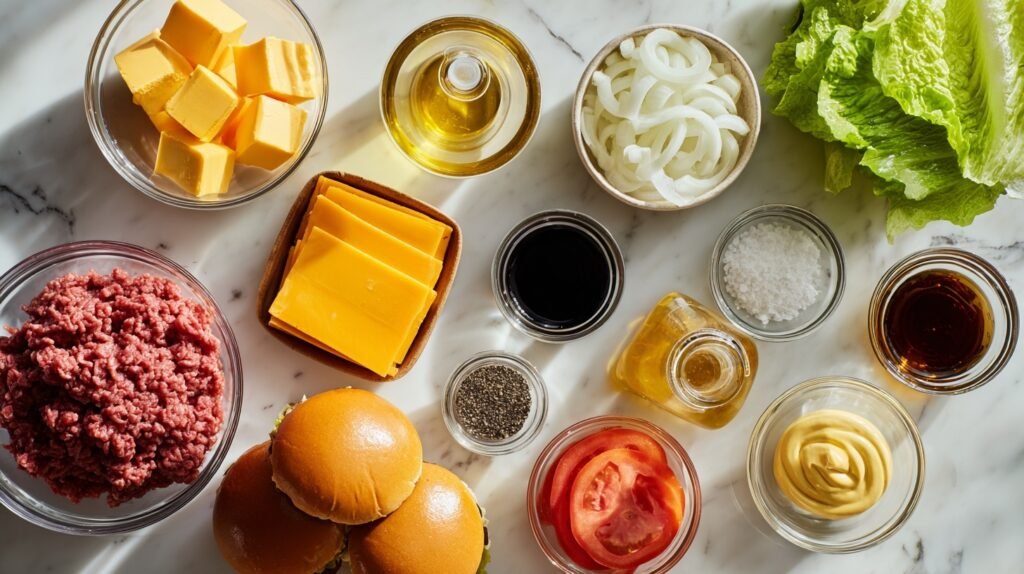 Juicy Cheddar Caramelized Onion Gourmet Burger Recipe 1 Juicy Cheddar Onion Burger 1