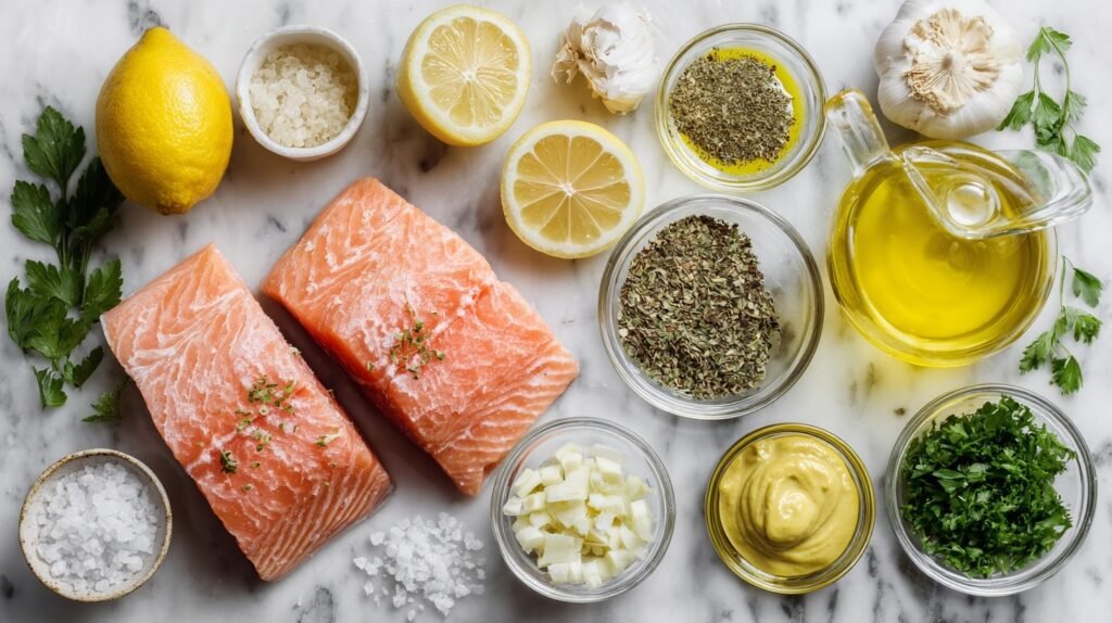 Easy Lemon Garlic Baked Salmon Sheet Pan Dinner 1 Lemon Garlic Salmon 1