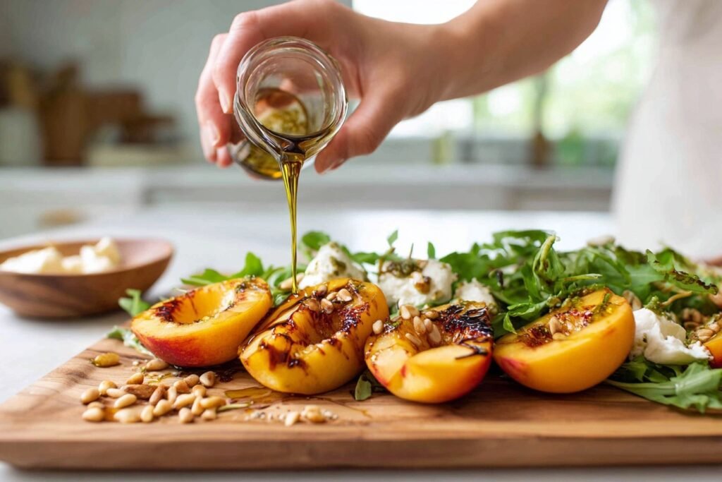 Roasted Peach Burrata Salad 2