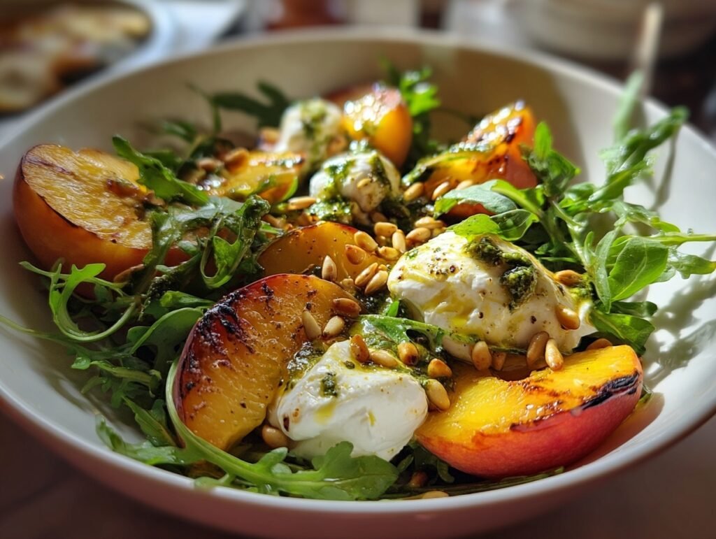 Roasted Peach Burrata Salad 3