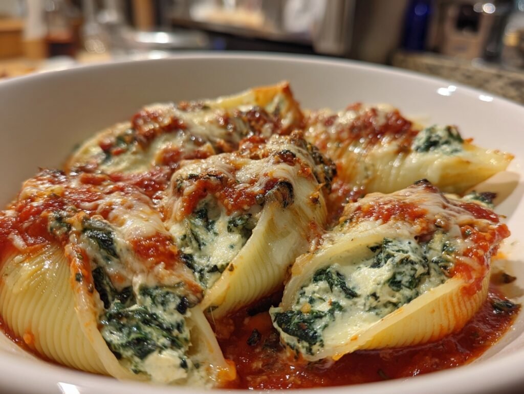 Healthy Spinach Ricotta Stuffed Shells for Easy Meatless Dinner 3 healthy dinner ideas 15