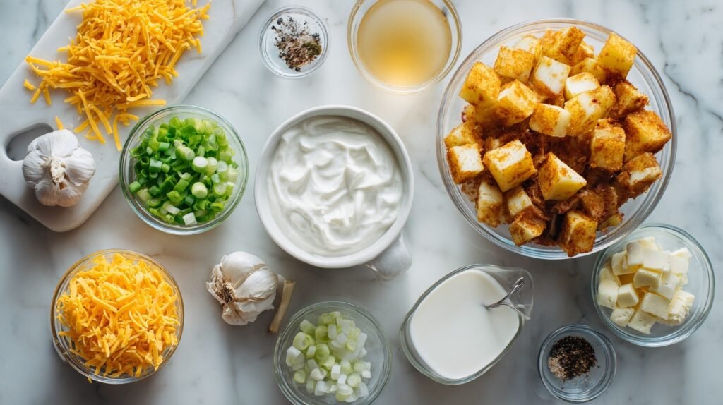 Healthy Loaded Baked Potato Casserole Easy Cheesy Side 1 healthy loaded potato casserole 1