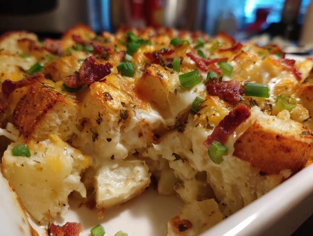 Healthy Loaded Baked Potato Casserole Easy Cheesy Side 3 healthy loaded potato casserole 3