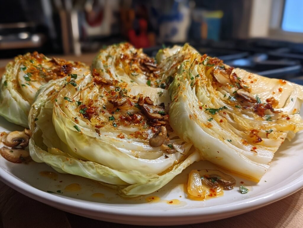 oven roasted garlic cabbage