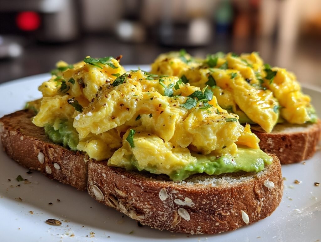 Creamy Scrambled Eggs Avocado