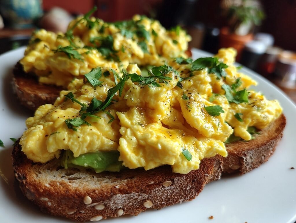 Creamy Scrambled Eggs Avocado 3
