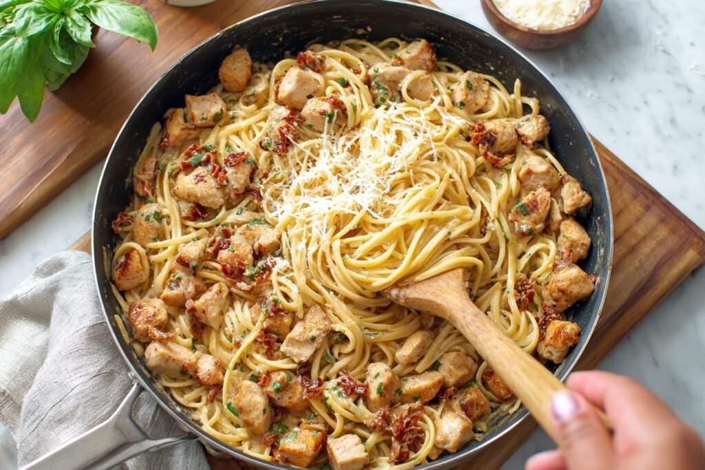 20-Min Creamy Sun-Dried Tomato Chicken Pasta Recipe 2 Creamy Sun Dried Tomato Chicken Pasta 2