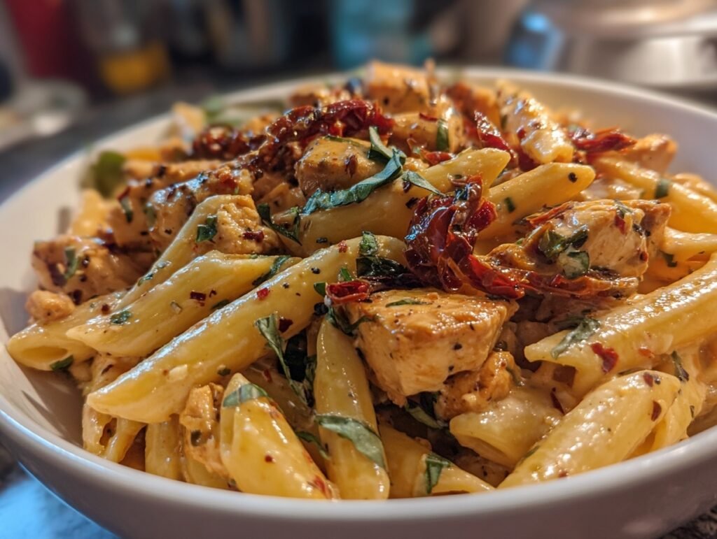 20-Min Creamy Sun-Dried Tomato Chicken Pasta Recipe 3 Creamy Sun Dried Tomato Chicken Pasta 3