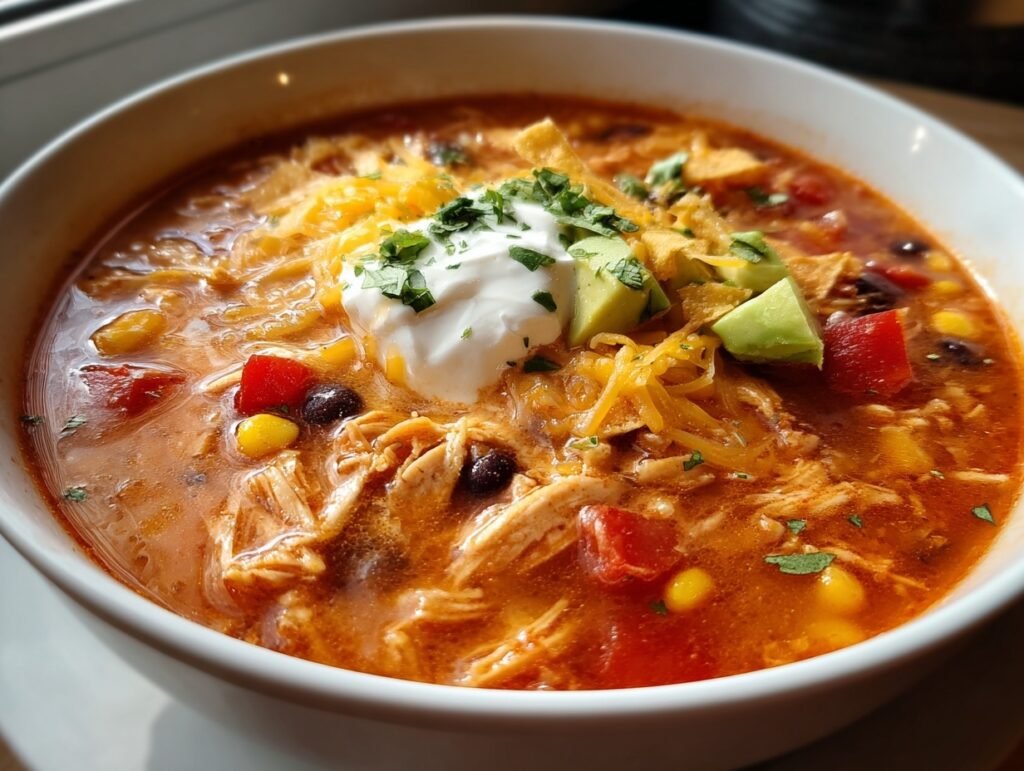 Crockpot Chicken Tortilla Soup 3