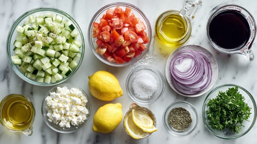 Cucumber Tomato Feta Salad 1
