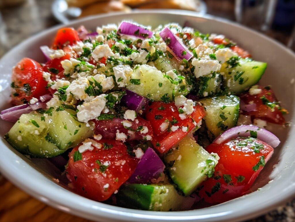 Cucumber Tomato Feta Salad