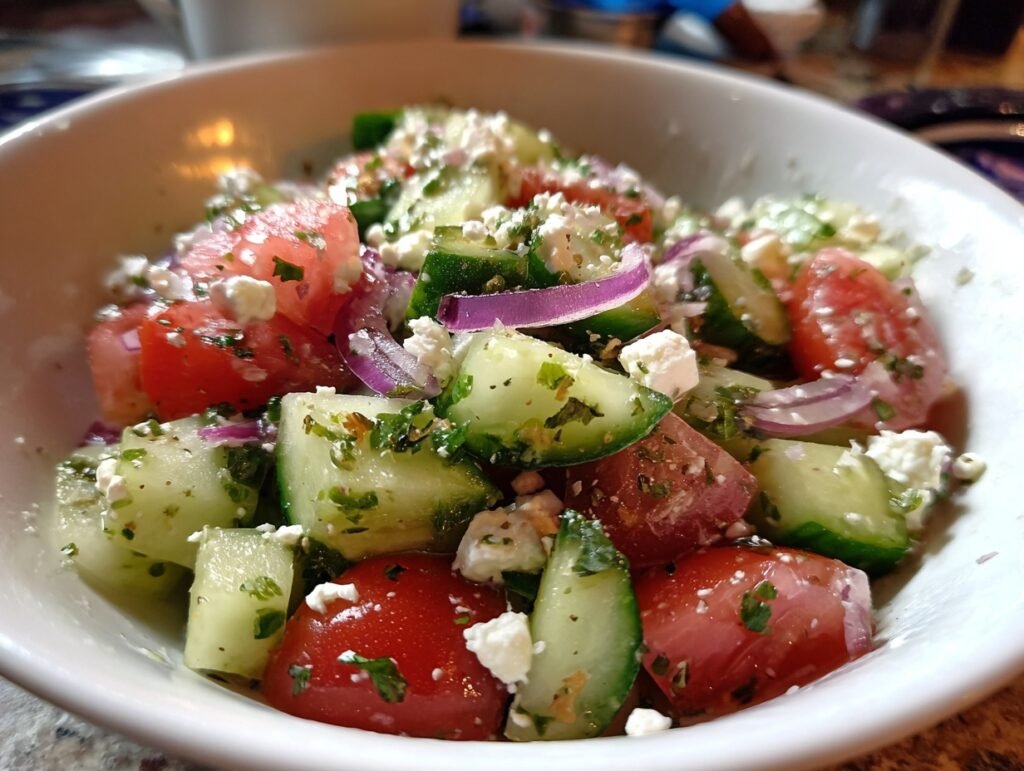 Cucumber Tomato Feta Salad 3