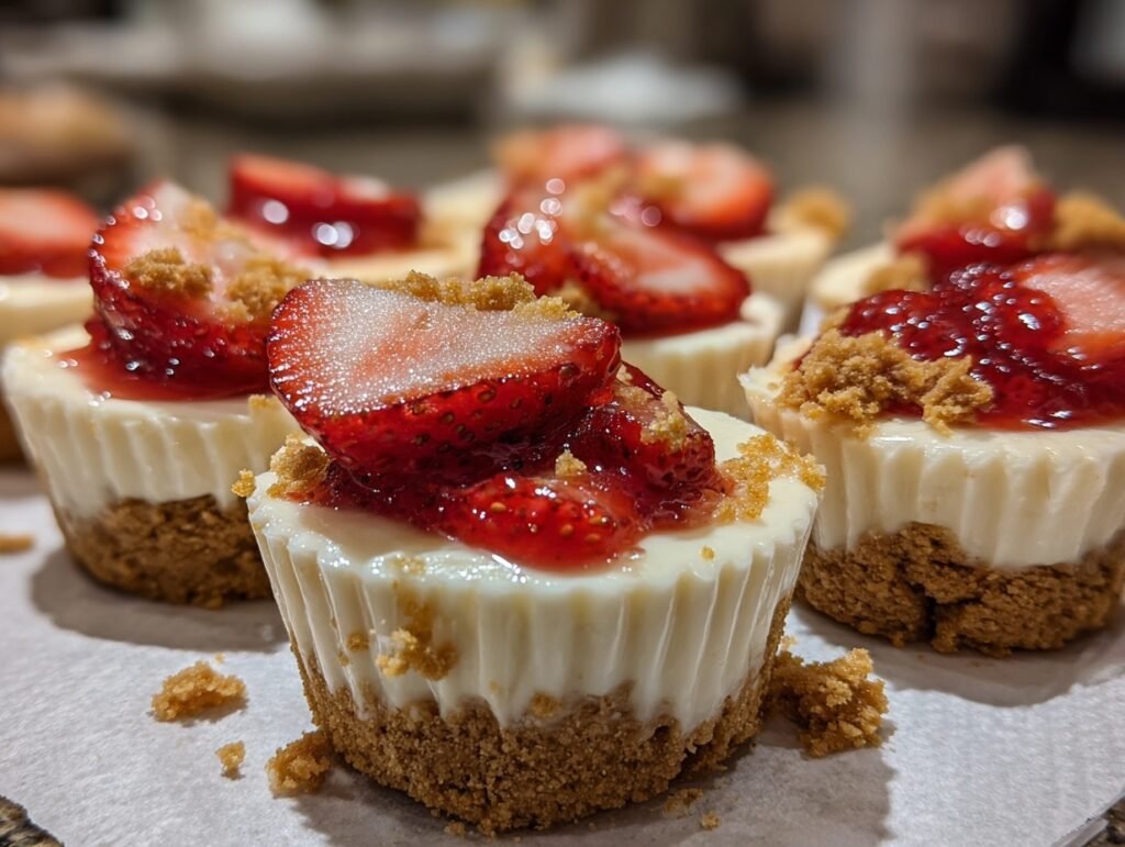 No Bake Strawberry Cheesecake Cups 3