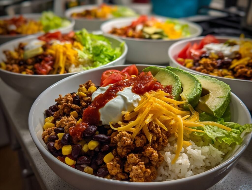 30-Min Turkey Taco Meal Prep Bowls High Protein Lunch 3 Turkey Taco Meal Prep 3