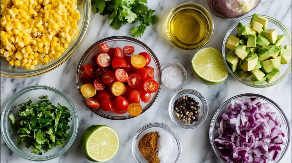20-Minute Zesty Avocado Corn Shrimp Salad Recipe 1 Zesty Avocado Corn Salad 3