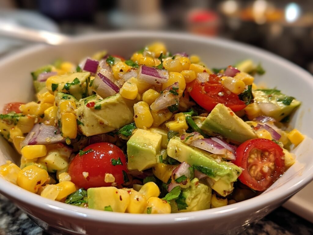 20-Minute Zesty Avocado Corn Shrimp Salad Recipe 3 Zesty Avocado Corn Salad 5