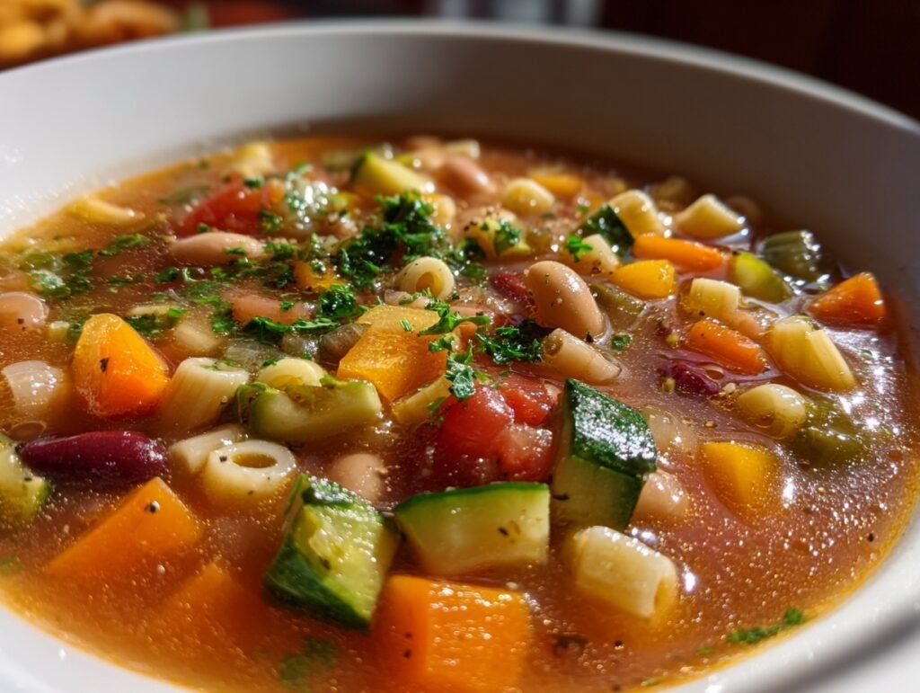 homemade minestrone soup