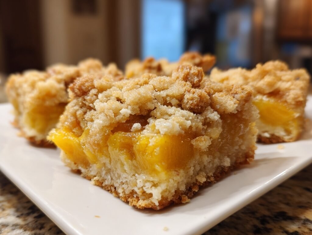 20-Minute Peach Crumb Bars