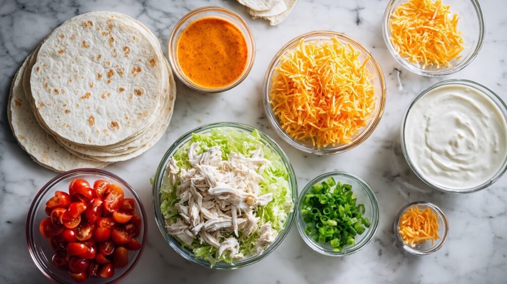 Buffalo Ranch Chicken Wraps Easy High Protein Lunch 1 Buffalo Ranch Chicken Wraps 1