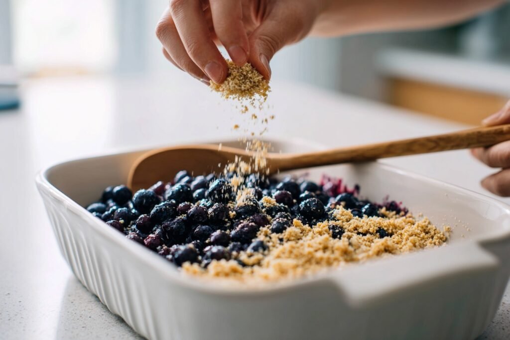 Caramelized Blueberry Crumble 10