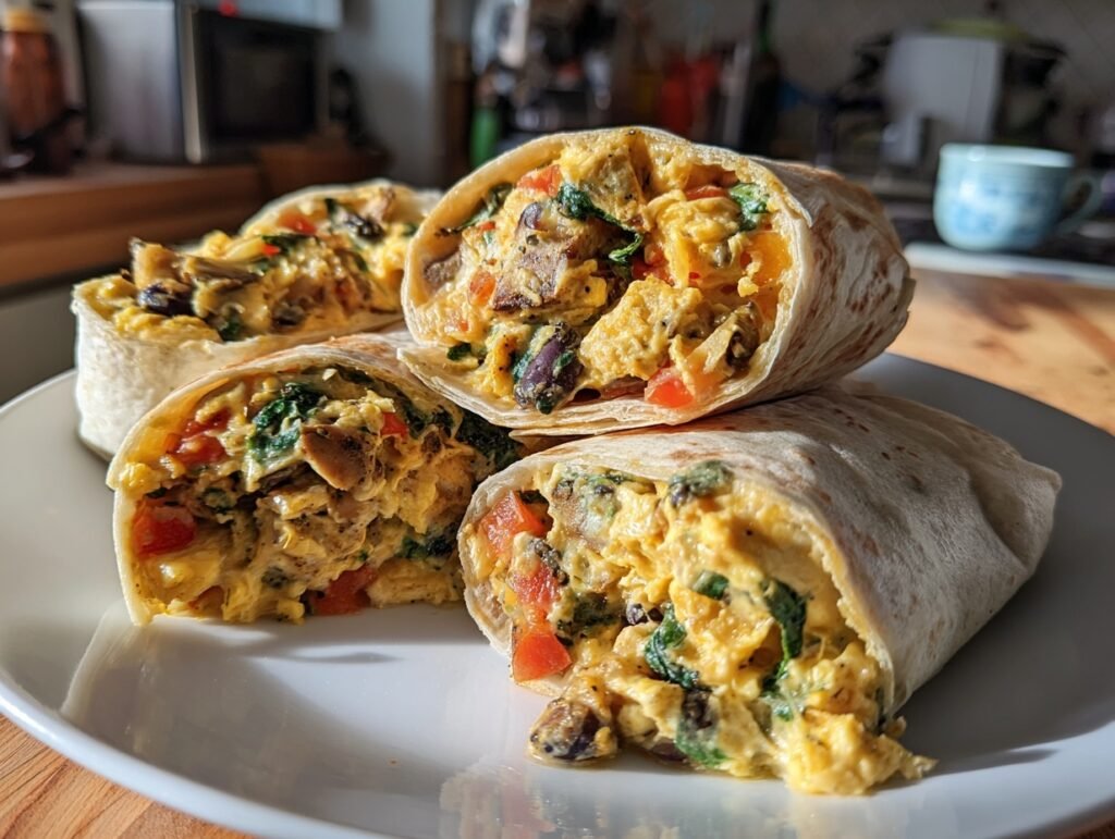 Cheesy Egg Burritos