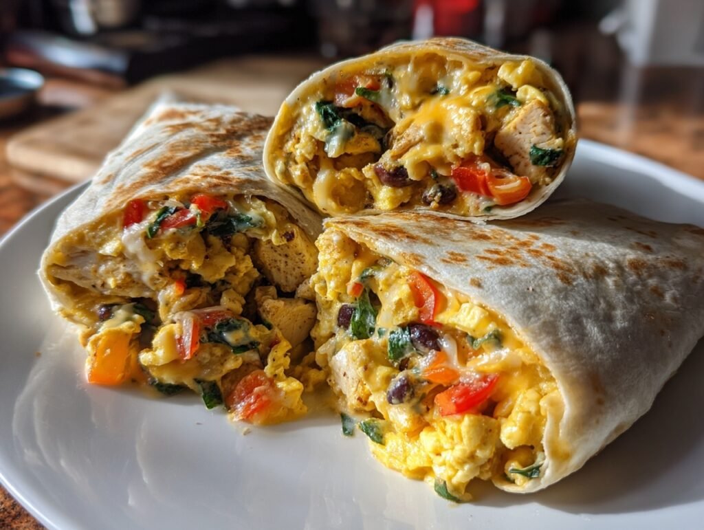 Cheesy Egg Burritos 3