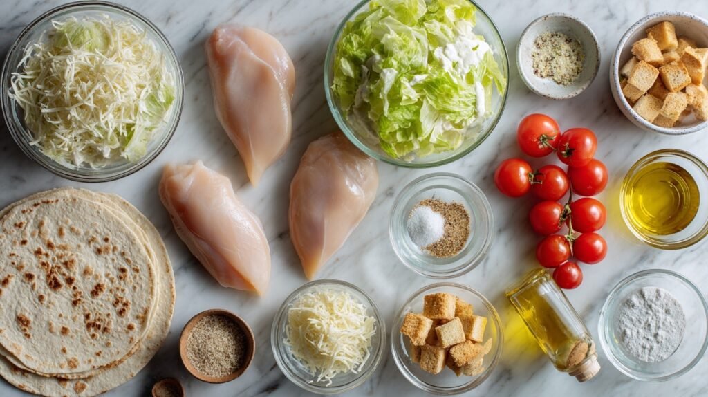 Creamy Chicken Caesar Wraps Under 400 Calories Ready in 15 Minutes 1 Creamy Chicken Caesar Wraps 1