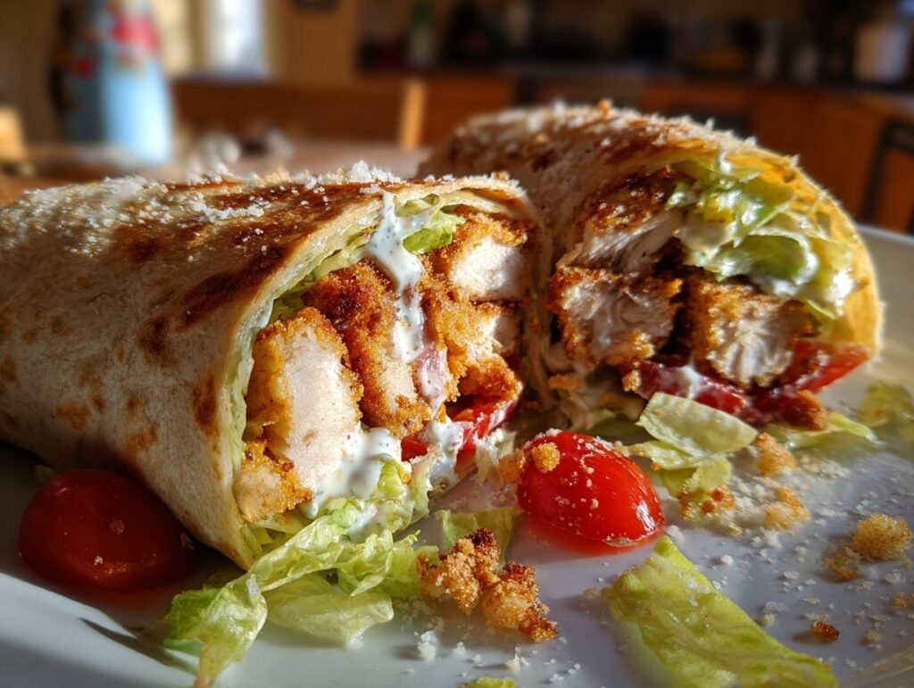 Creamy Chicken Caesar Wraps
