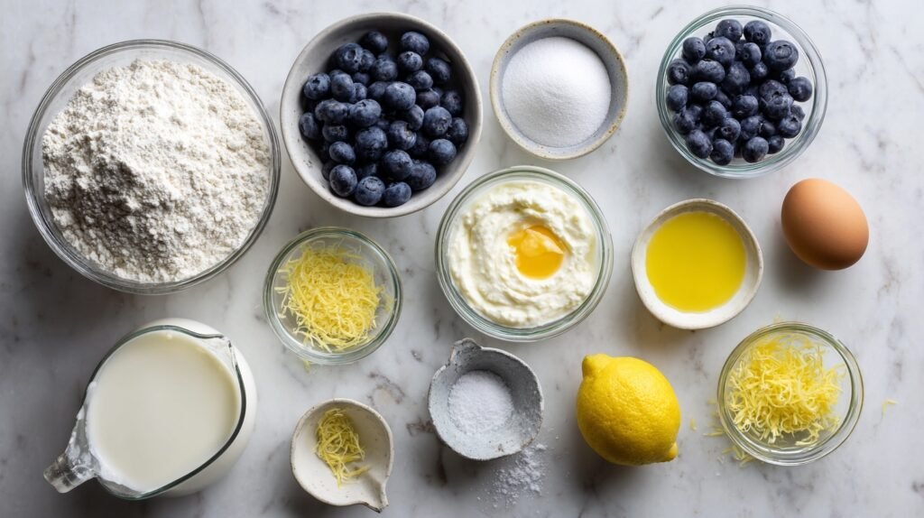 Creamy Lemon Blueberry Muffins 1
