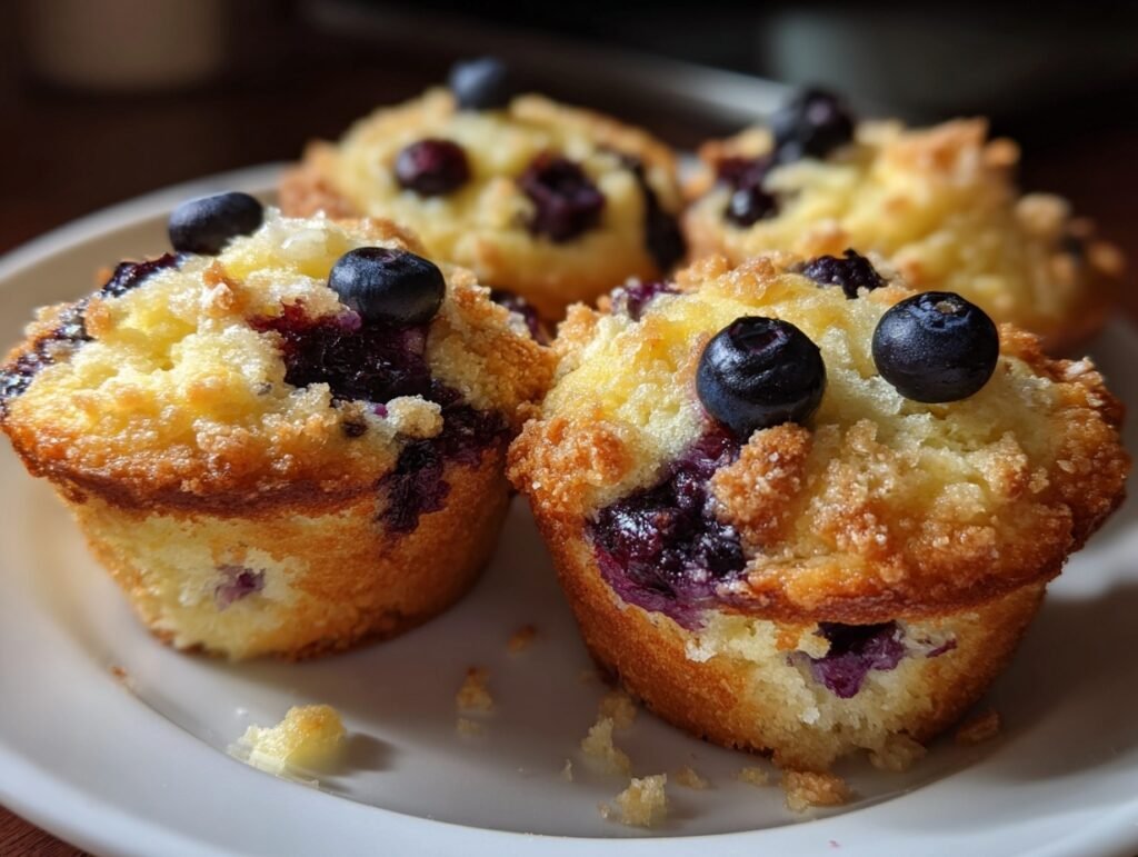 Creamy Lemon Blueberry Muffins 3