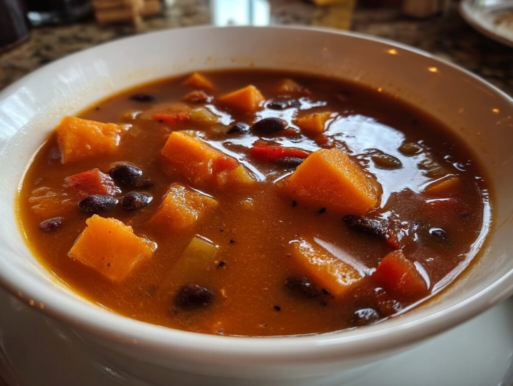 Creamy Sweet Potato Black Bean Soup Under 400 Calories 3 Creamy Sweet Potato Black Bean Soup 3