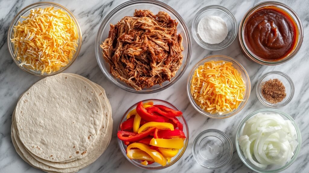 Crispy BBQ Chicken Quesadillas 1