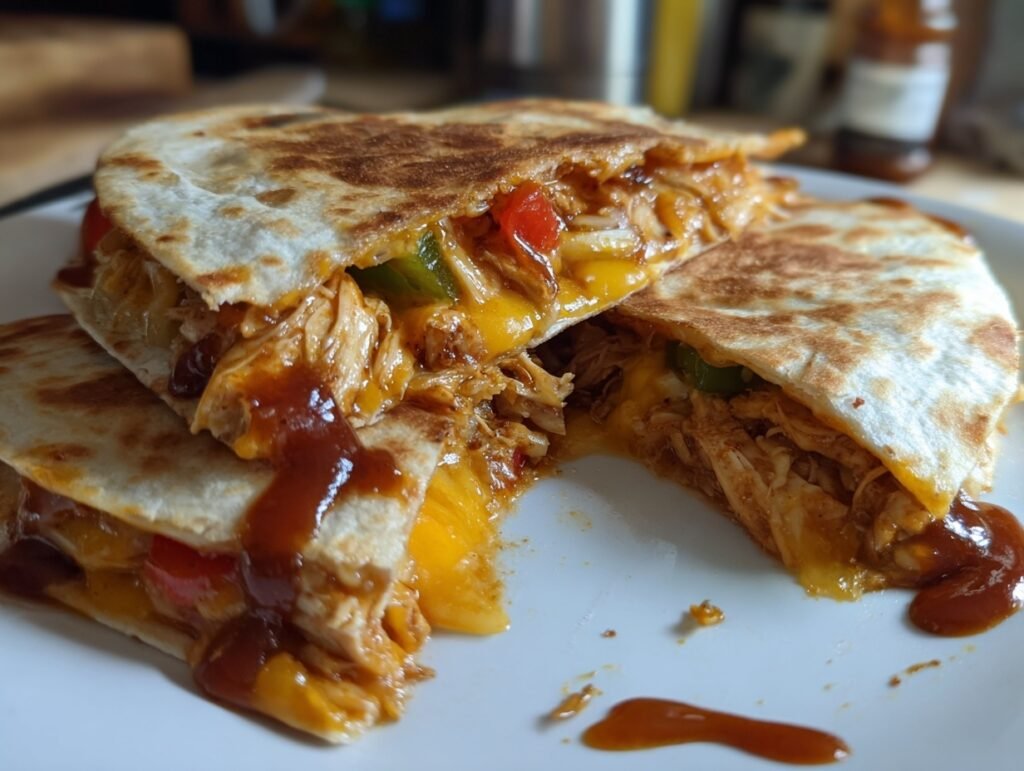 Crispy BBQ Chicken Quesadillas
