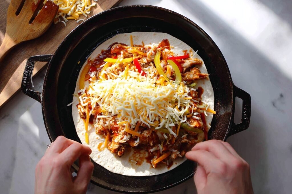 Crispy BBQ Chicken Quesadillas 2