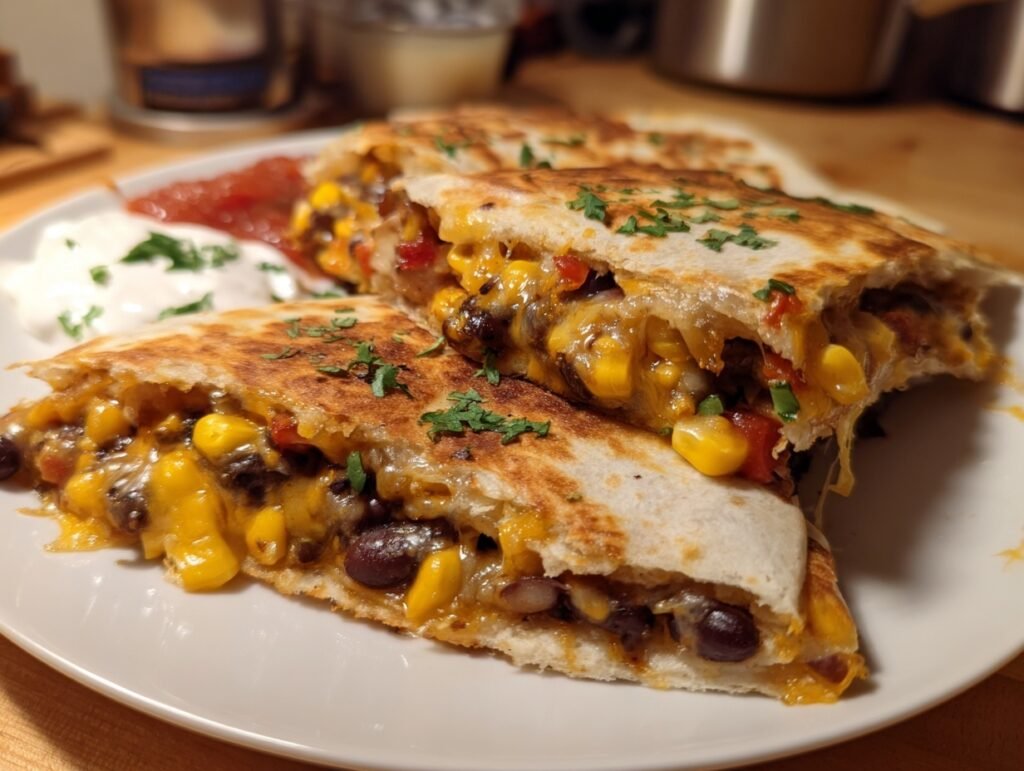Crispy Black Bean Quesadillas