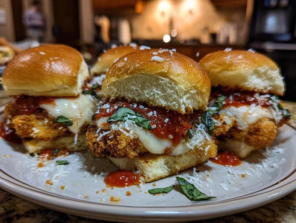 Crispy Chicken Parmesan Sliders
