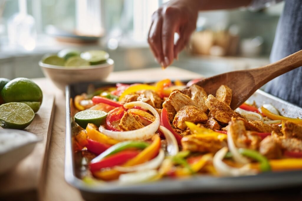 Crispy Sheet Pan Chicken Fajitas for Quick Family Dinners 2 Crispy Sheet Pan Fajitas 2